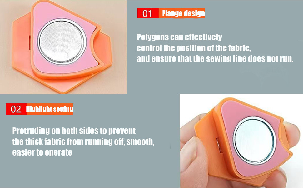 2PCS Seam Guide for Sewing Machine, Polygonal Multifucntional