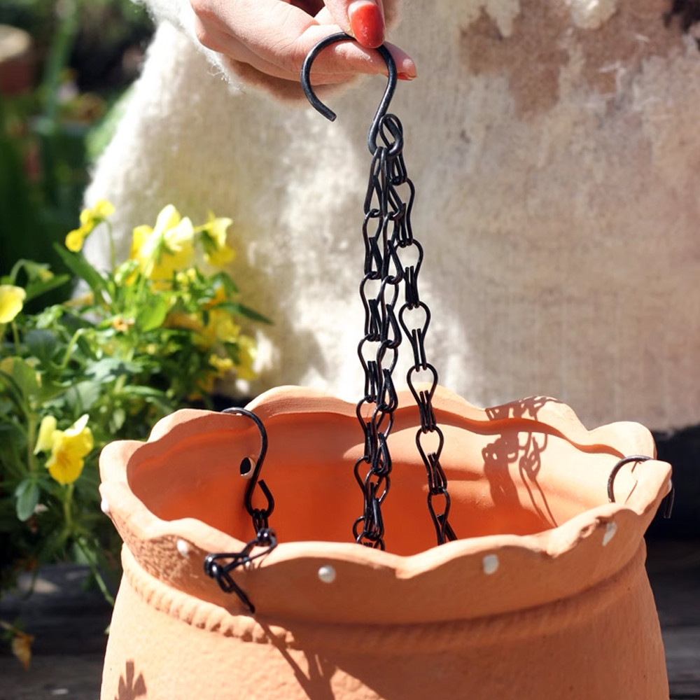 Home Garden Plant Hanger - 40cm Iron Flower Pot Hanging Chain with ...