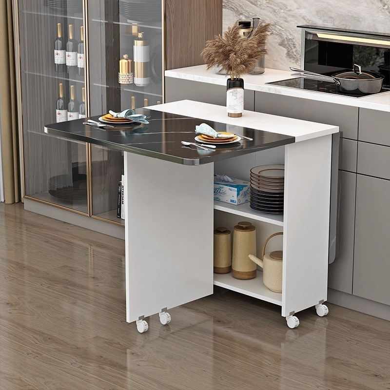 Small Dining Table Set Foldable Dining Table Mobile Household Dining