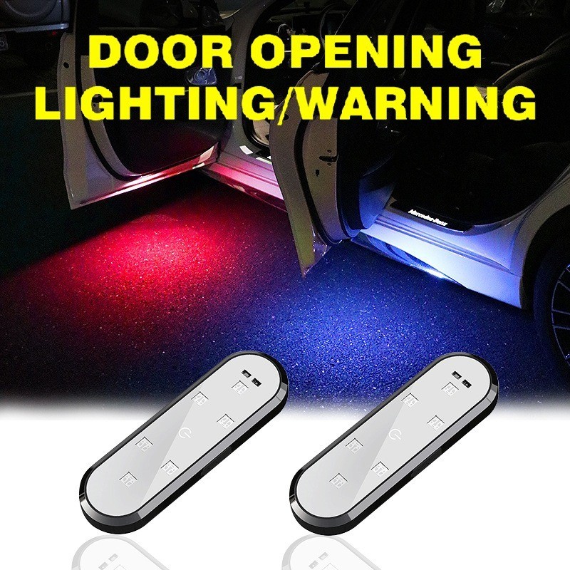 Car Door Lights LED Welcome Light Magnetic Control USB Charging Auto ...