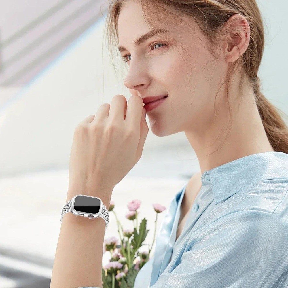 Bumper+Screen Protector Glass+Matte Cover for Apple Watch Case 46mm