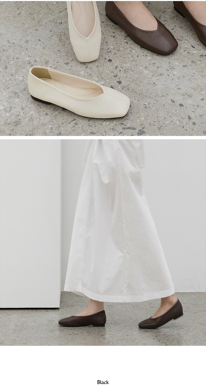 ◆SAPPUN◆ Mannerin square flat shoes 1cm SAPPUN KOREA - Poenz Babushu Flats (1cm)