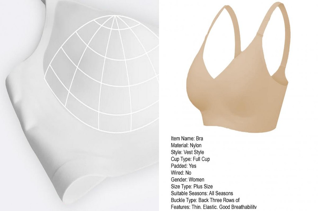 JO W-shaped Liquid Jelly Strips Bra Everyday Bra Comfortable Wireless ...