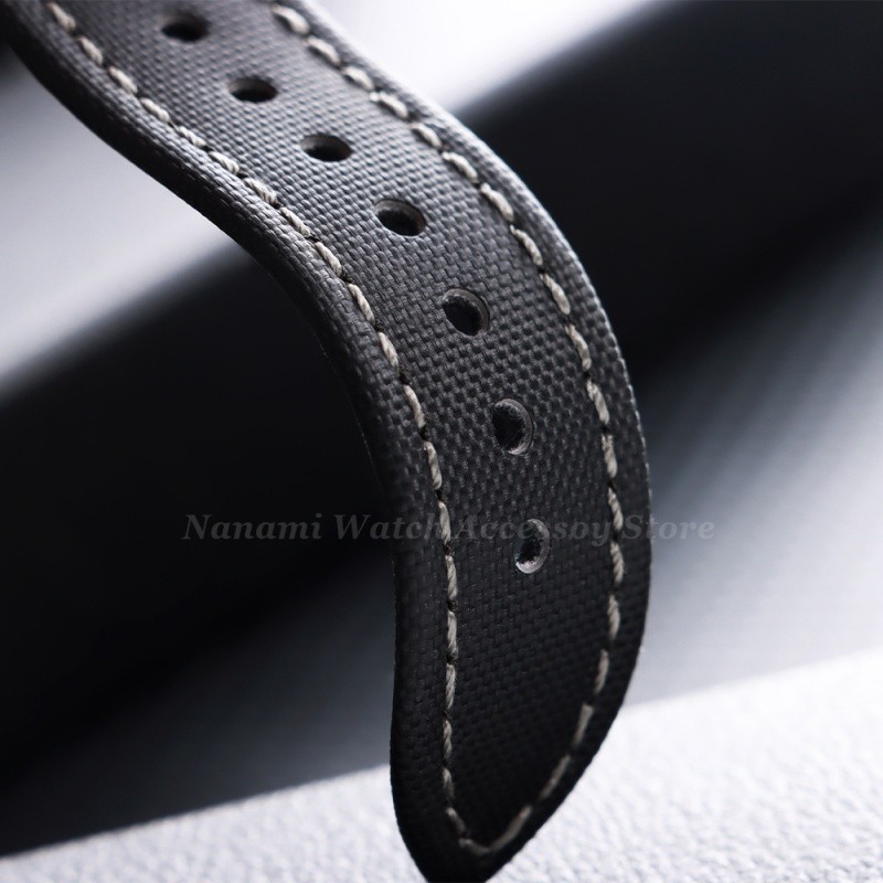 Premium Sailcloth Waterproof Nylon Watch Band 20mm 22mm 23mm Quick ...