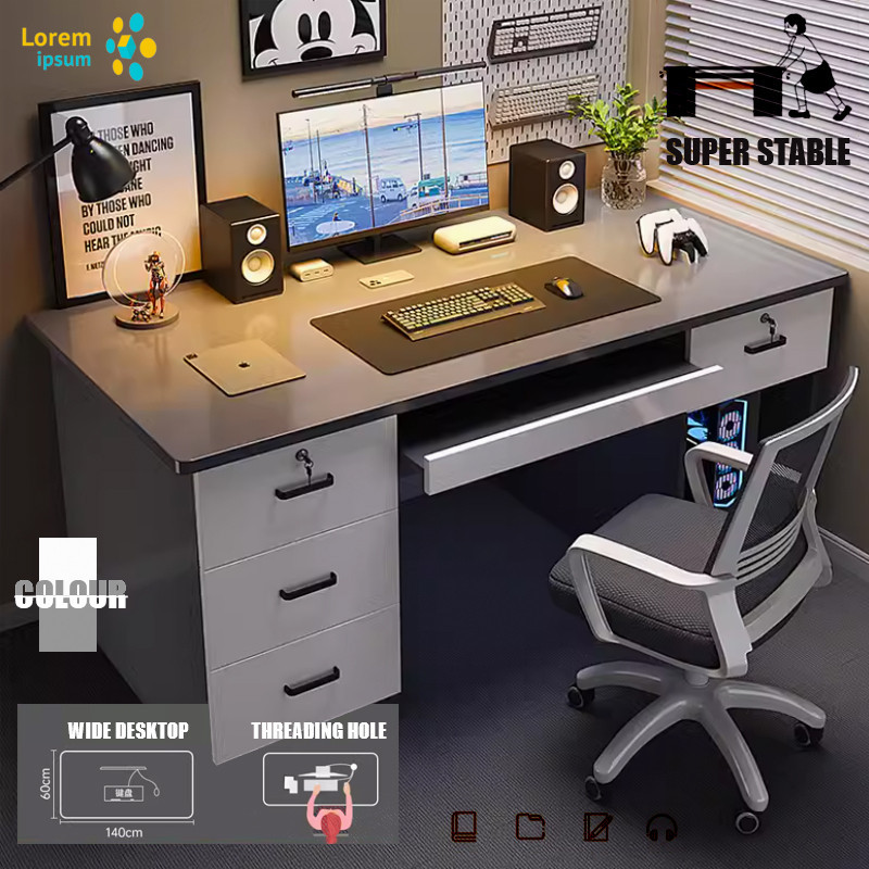 ELE Organiser Desktop Computer Standing Gaming Office And Chairs Laptop ...