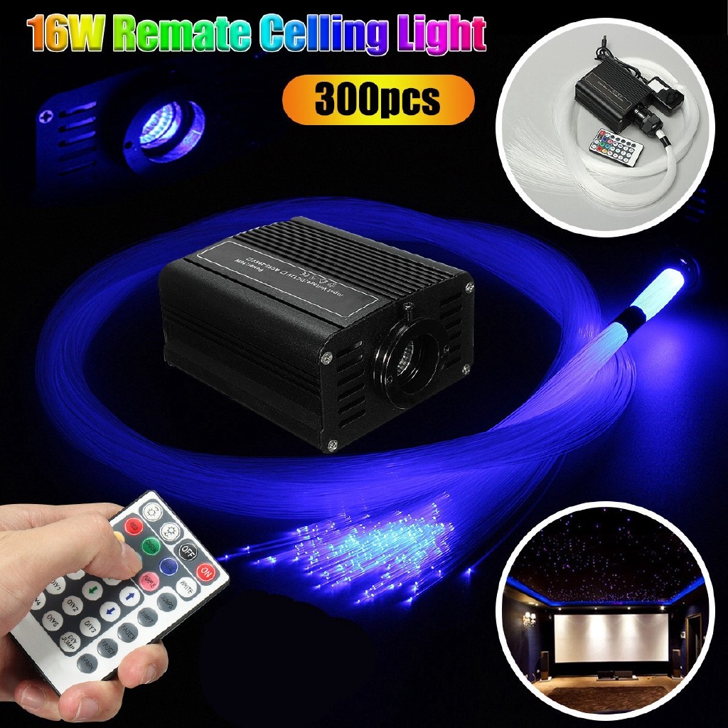 300Pcs Fiber Optic Lamp 16W Fiber Optic Light Source Remote Fiber ...