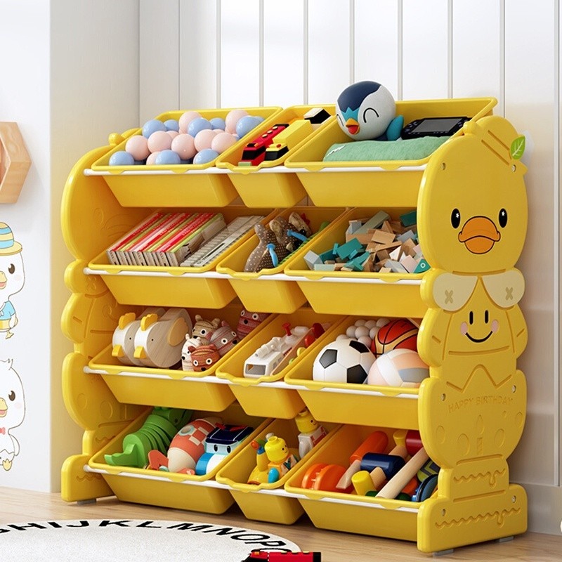 Toy Storage Bookshelf Kids Storage Rack Multi-Layer Toy Organizer ...