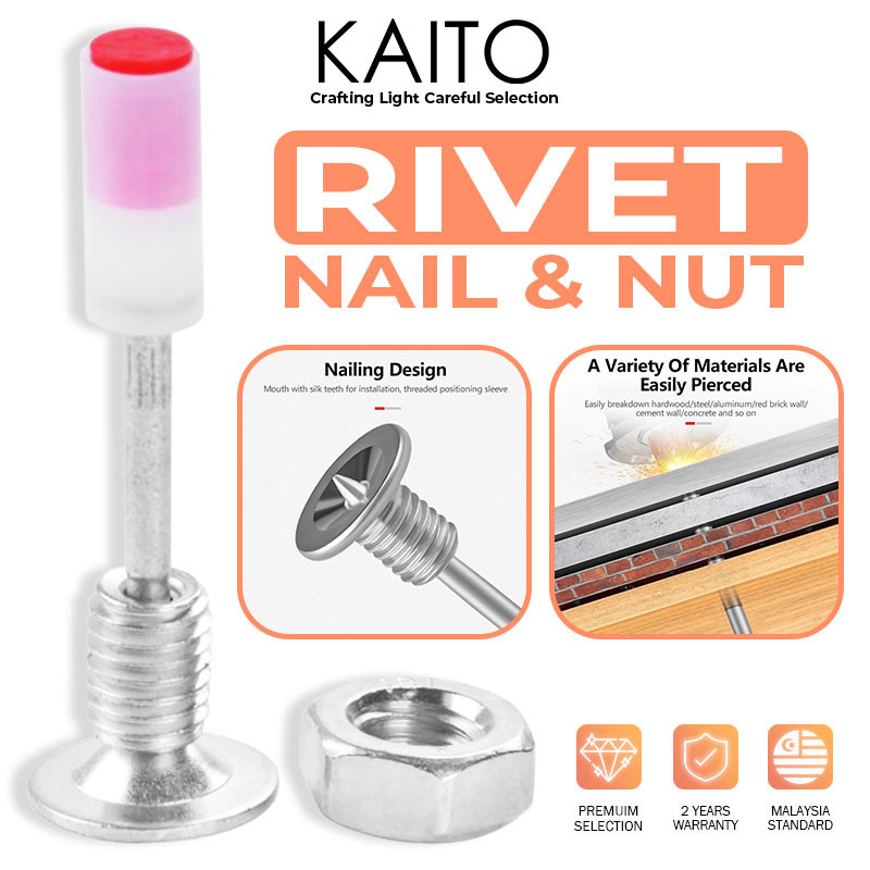 M8 Rivet Nail With Screw Nails Gun Ceiling Heavy Duty Rivet Nail ...