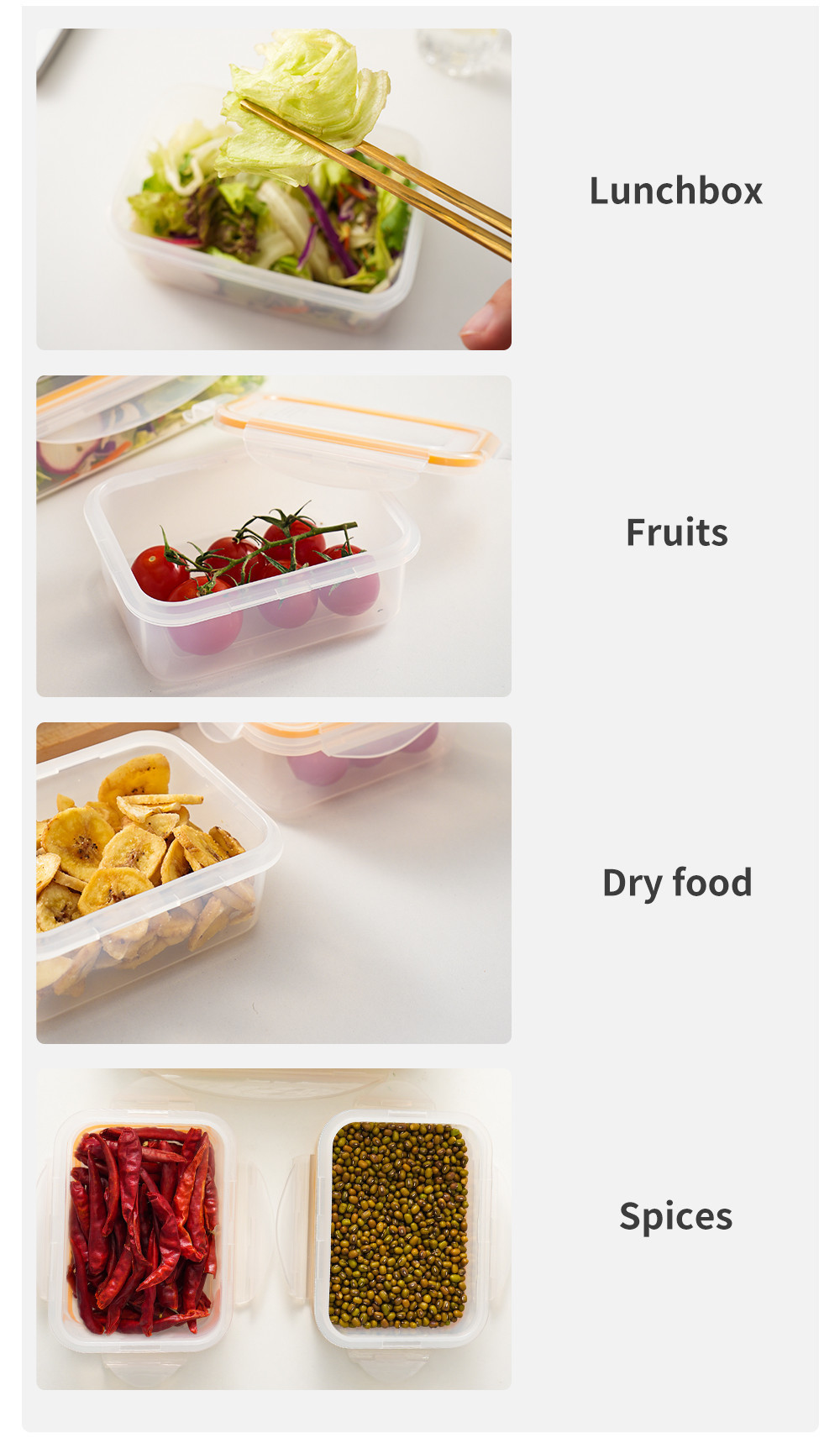 Simplus Food Storage Containers BPA Free Microwave Safe(340ML*2+800ML ...