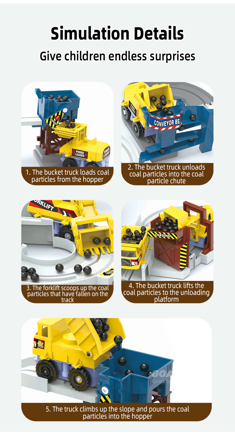 Kids Engineering Rail Train Toys Quarry Adventure Multifunctional ...