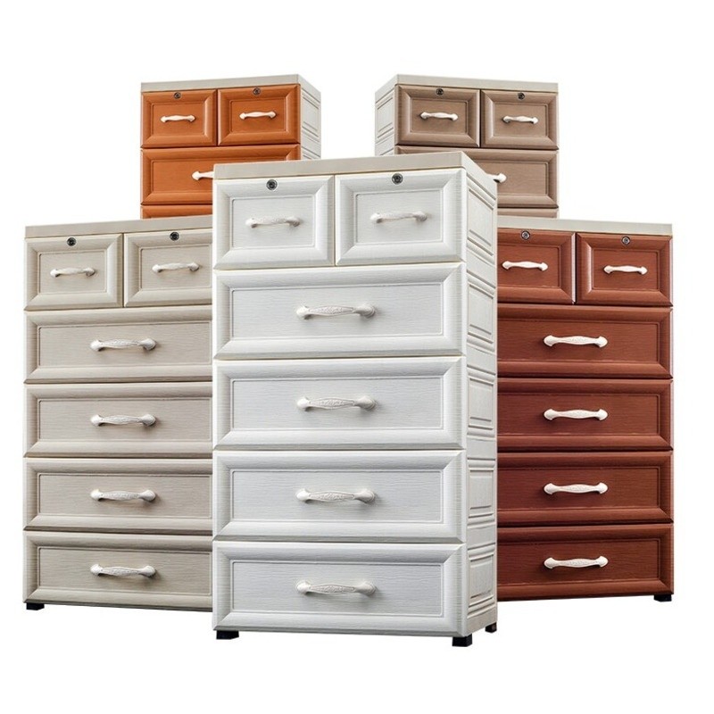 Chest Of Drawer Large Thickened Five Drawer Plastic Storage