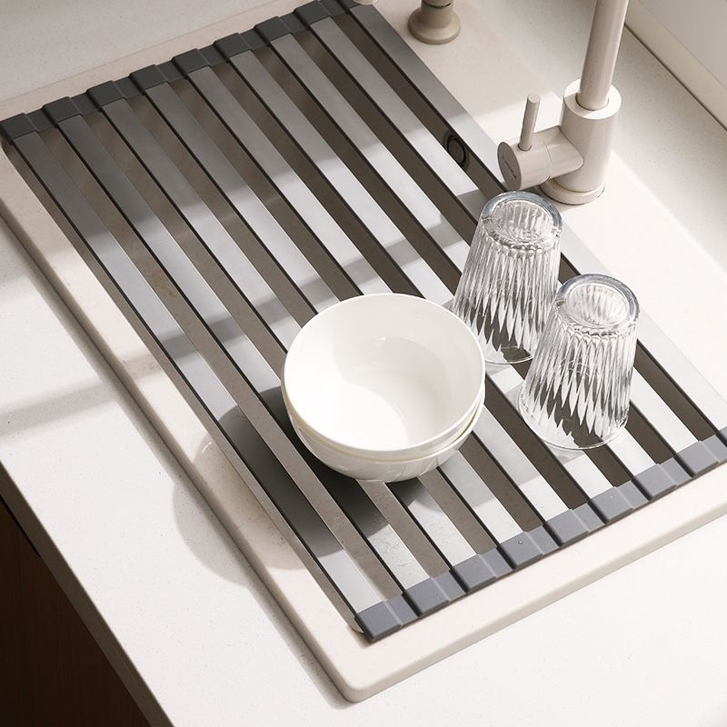 Kitchen Sink Drain Rack 304 Stainless Steel Foldable Retractable Sink ...