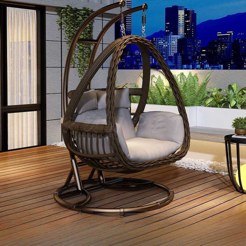 RUNPET Outdoor Hanging Basket Home Swing Bird Nest Hanging Chair Rattan ...