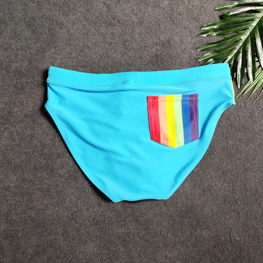Men's Rainbow Elements Triangle Swimming Trunks Simple Beach Surf ...