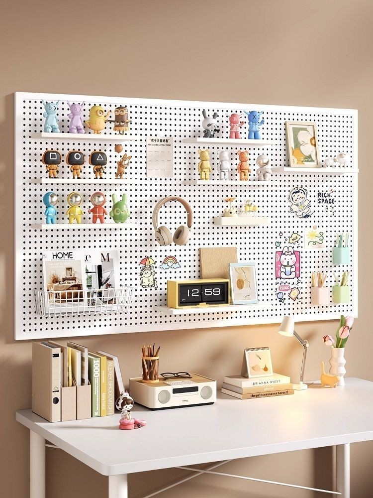 Round hole hole wall panel with storage rack stainless steel shelf ...