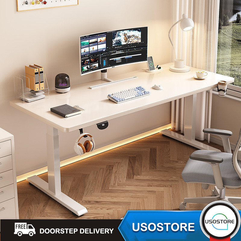 Uso Computer Table 80cm Adjustable Small House Standing Desk 3 Memory ...