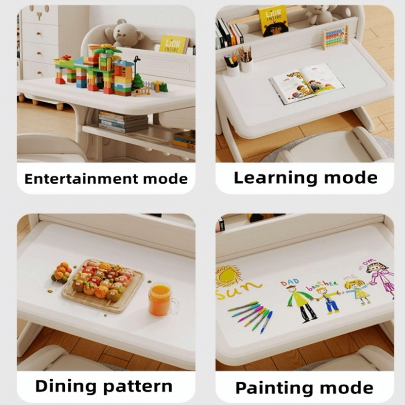 Foldable Kids Study Table and Chair Set/Learning Drawing Dining Table ...