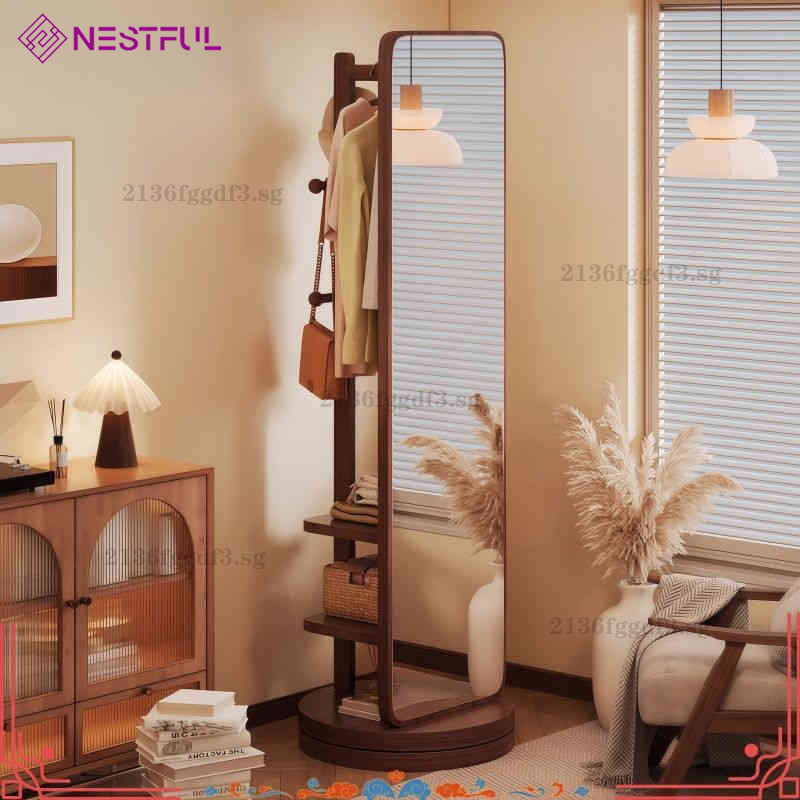 Full Body Mirror Style Clothes Rack Floor Standingclothing Rack ...