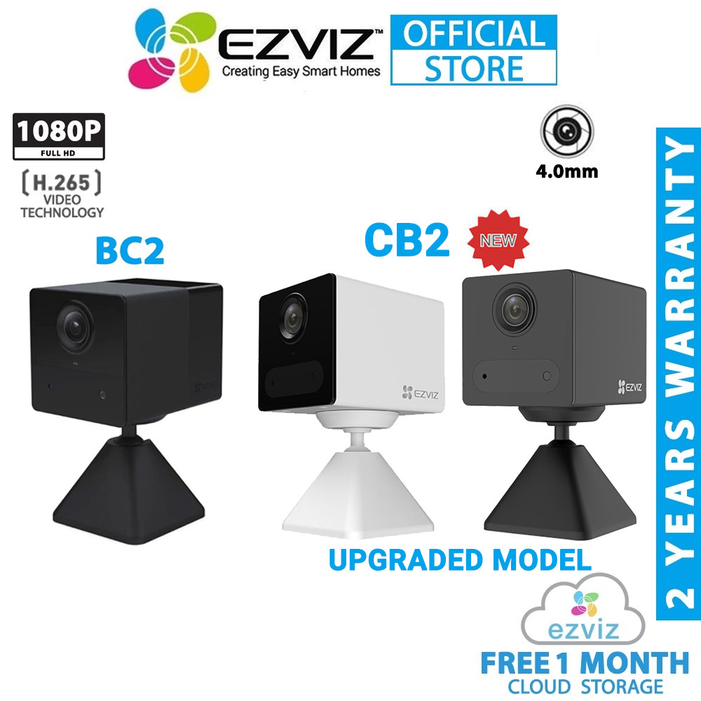 Ezviz BC2 CB2 2MP Indoor Wi-Fi Smart Home Battery Night Vision Two Way ...