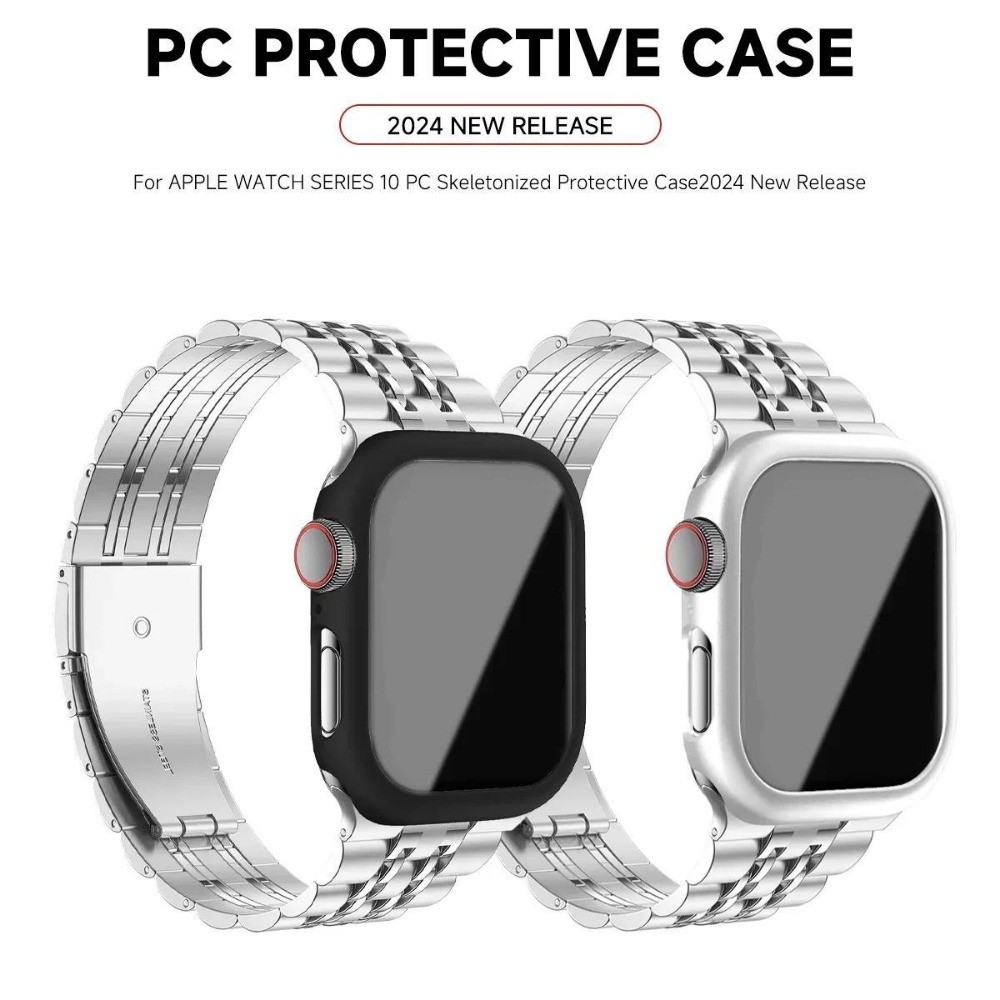 Bumper+Screen Protector Glass+Matte Cover for Apple Watch Case 46mm