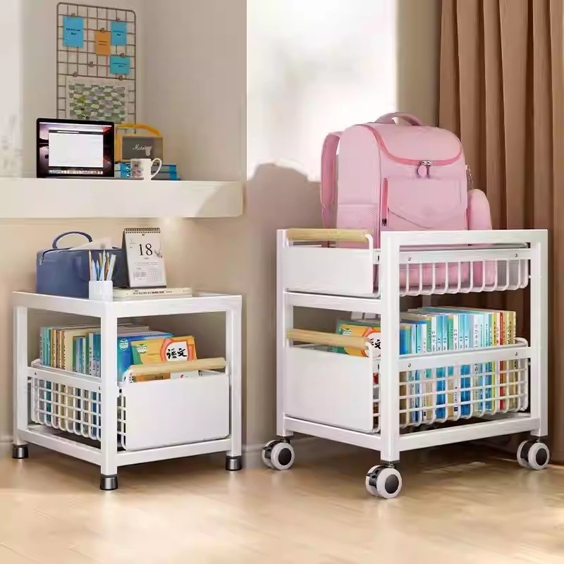 Storage Trolley Storage Rack Mobile Trolley Cart Bookshelf Cabinet Side ...
