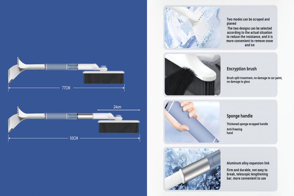 canaan| Snow Scraper Heavy Duty Easy Grip Snow Brush Snow Scraper Ice ...