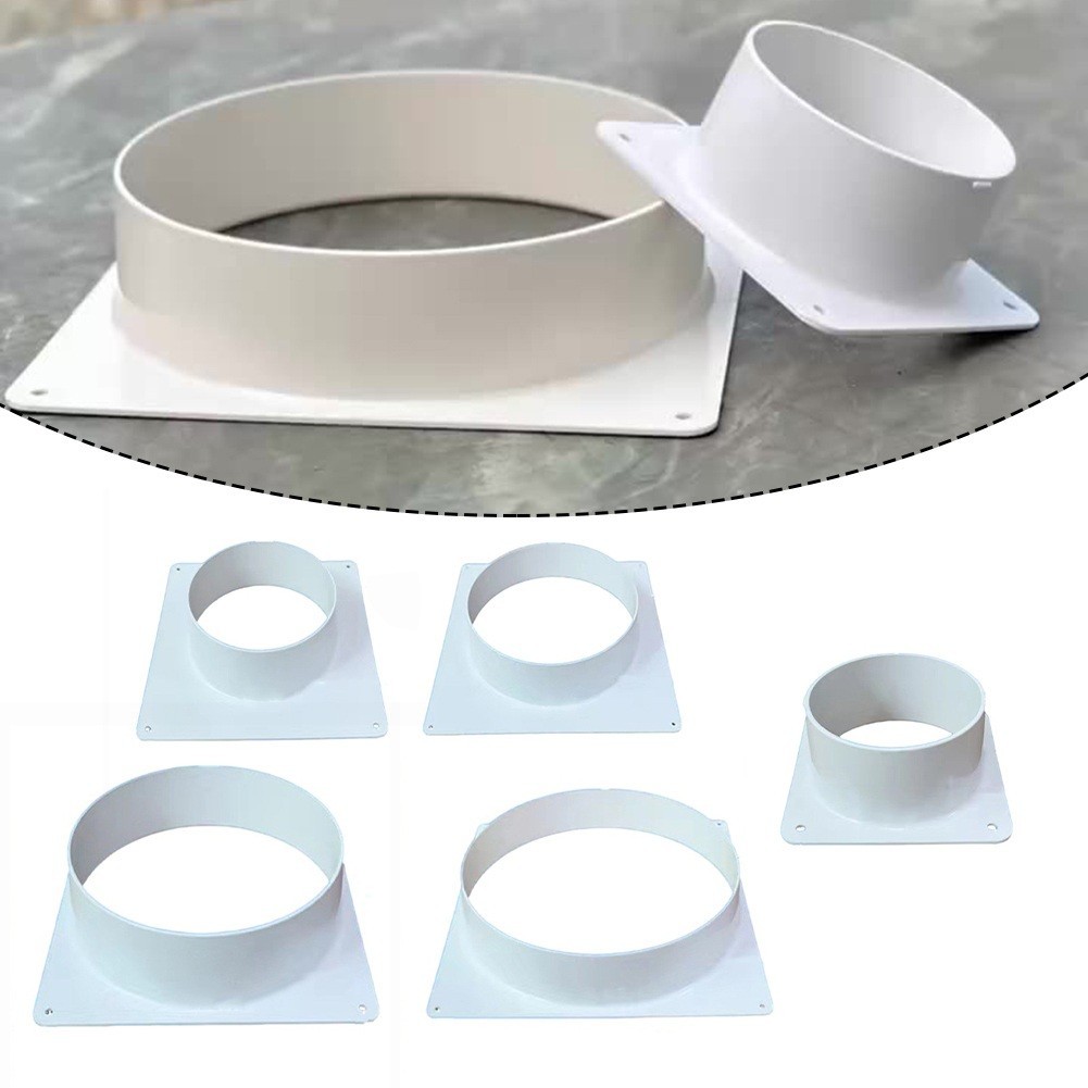 FSFO_Air Vent Duct Connector Flange Straight Ventilation Pipe Plastic ...