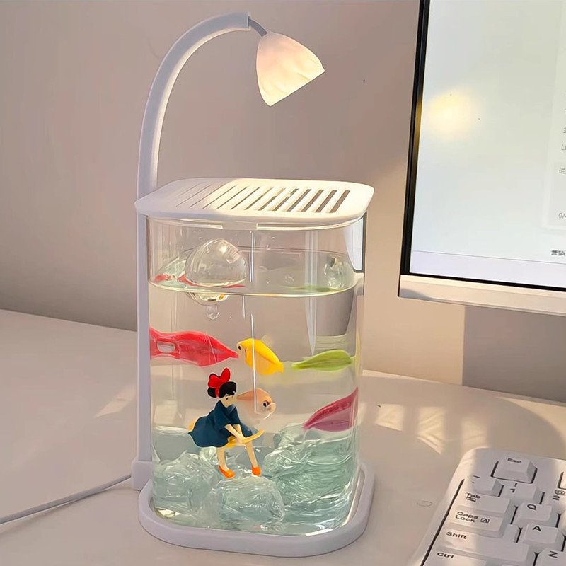 SG Fish Tank Table Top glass FishTank with LED Liahts and Scene Tank ...