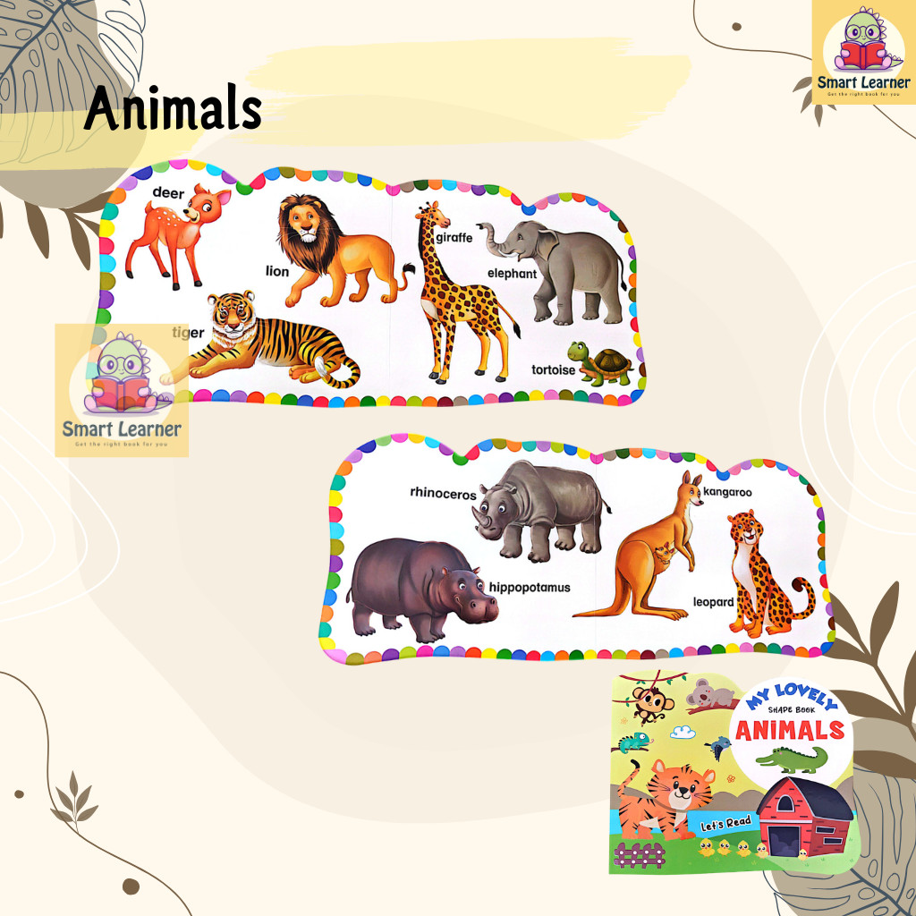 [SMART] My Lovely Shape Book Animals ABC Numbers Shapes Alphabet ...