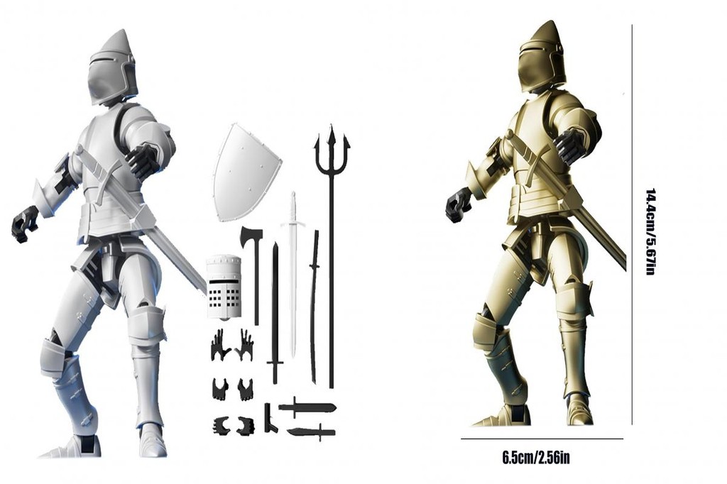Medieval knight figure comes with interchangeable hand gestures 8 ...