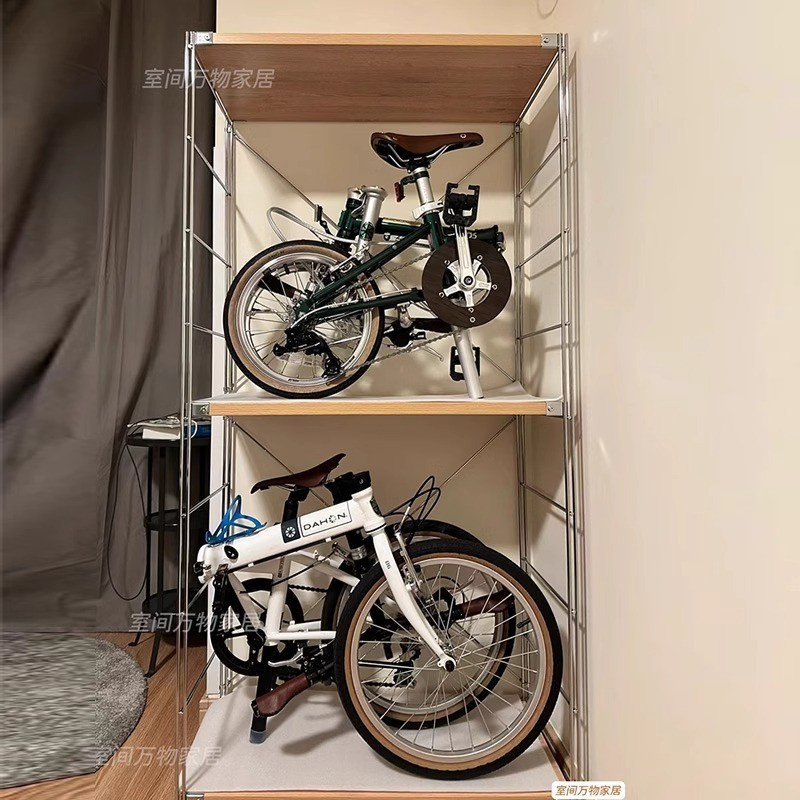 Bicycle Storage Rack Display Cabinet Folding Parking Garage Small ...