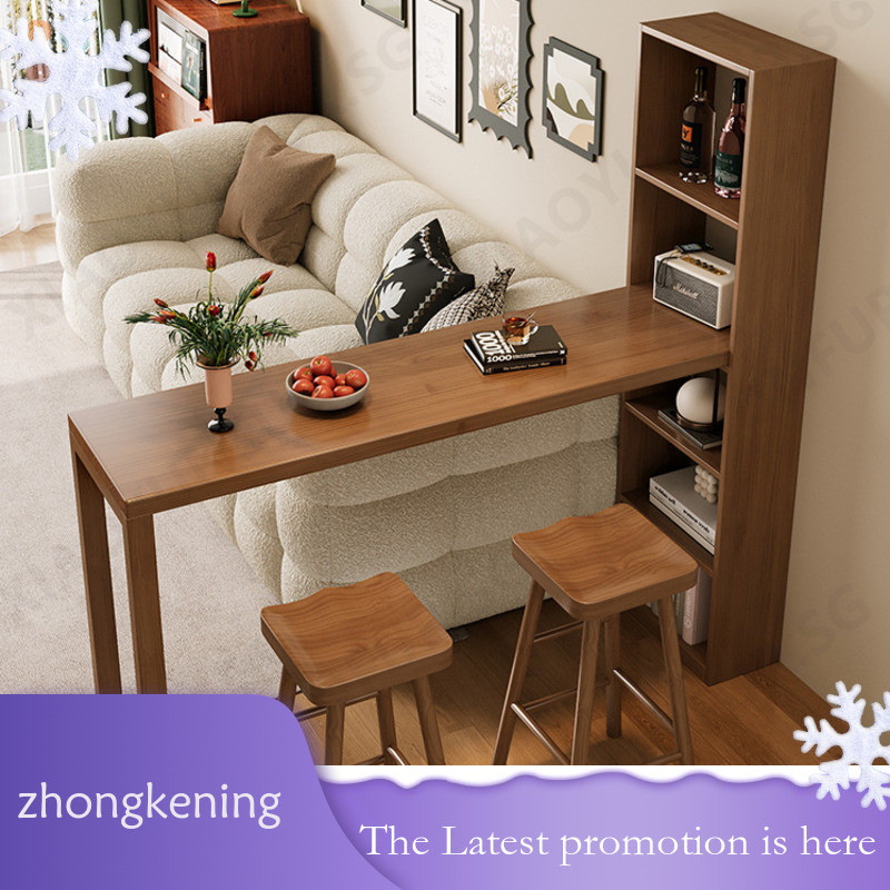 Solid Wood Partition Bar Counter Leisure High Table Bar Open Bar Table ...