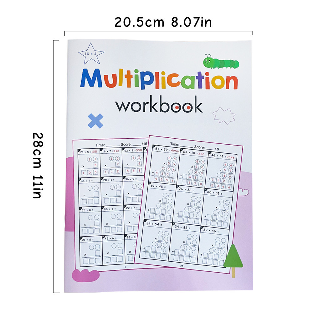 32 Pages 2 Digit Multiplication Math Workbook for Kids Children ...