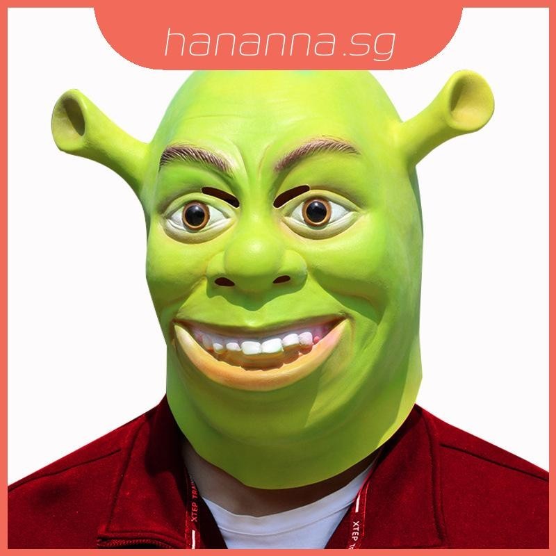 Shrek Mask Costume Accessory- Elastic Design Fits All Head Shapes For ...