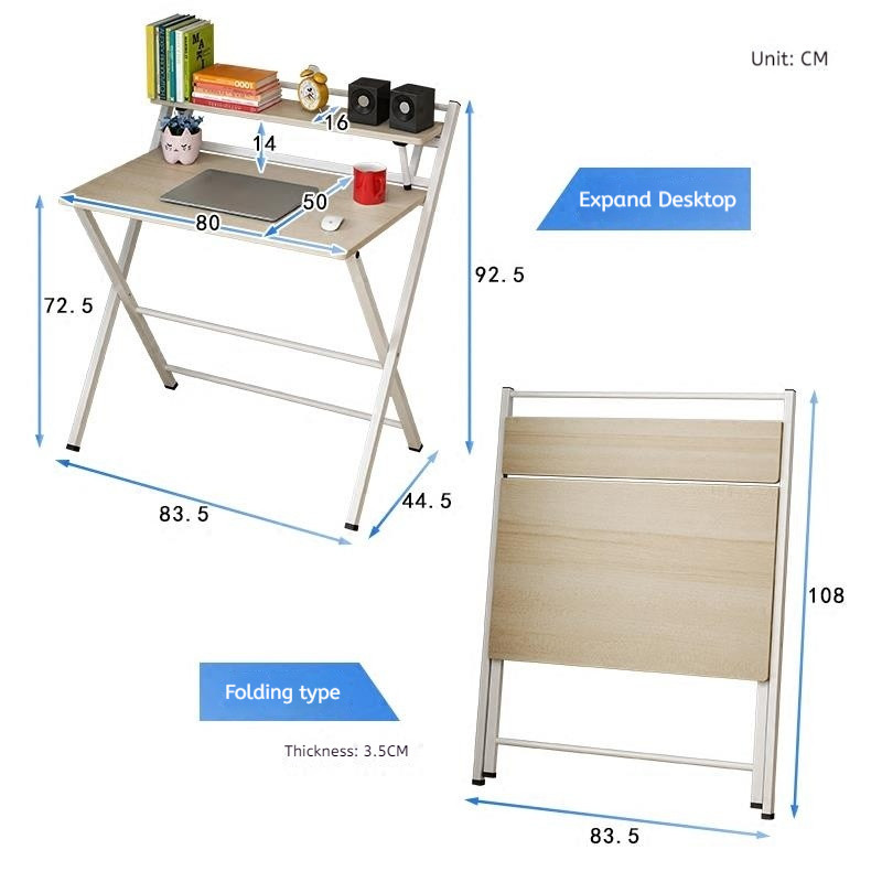 FHS Folding Table Portable Study Computer Table Removable Laptop ...