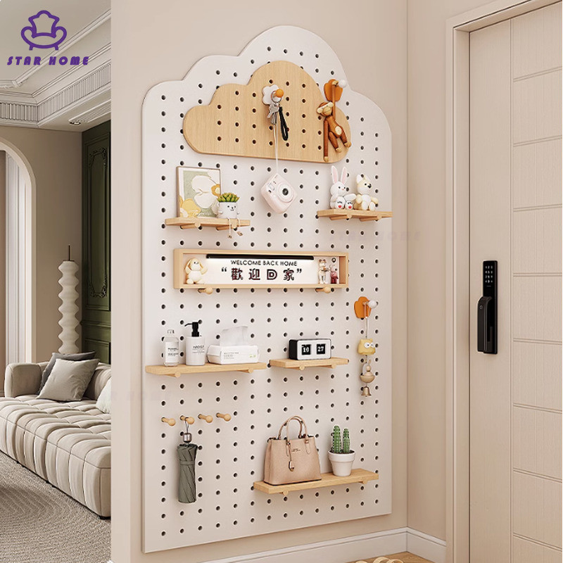 star-entrance-hall-hanger-display-thin-shelf-hanging-wall-rack-solid