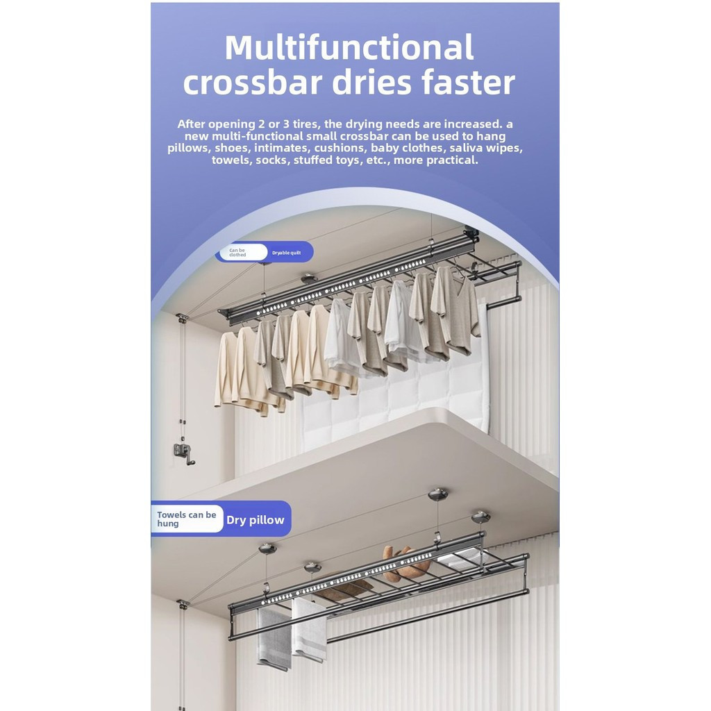 Balcony Lifting Clothes Hanger / drying rack / hanger dryer pole type ...