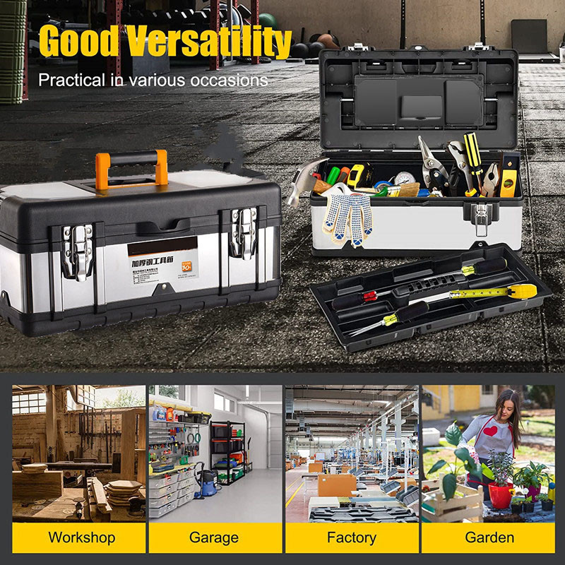 14/17/20 Inch Multiple Specifications Portable Toolbox Double Layer ...