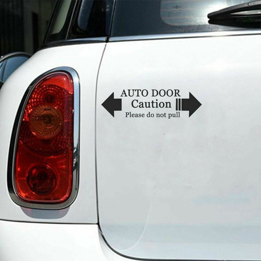 FSFO_1PC Automatic Auto Door Caution Please Do Not Pull Decal Car ...