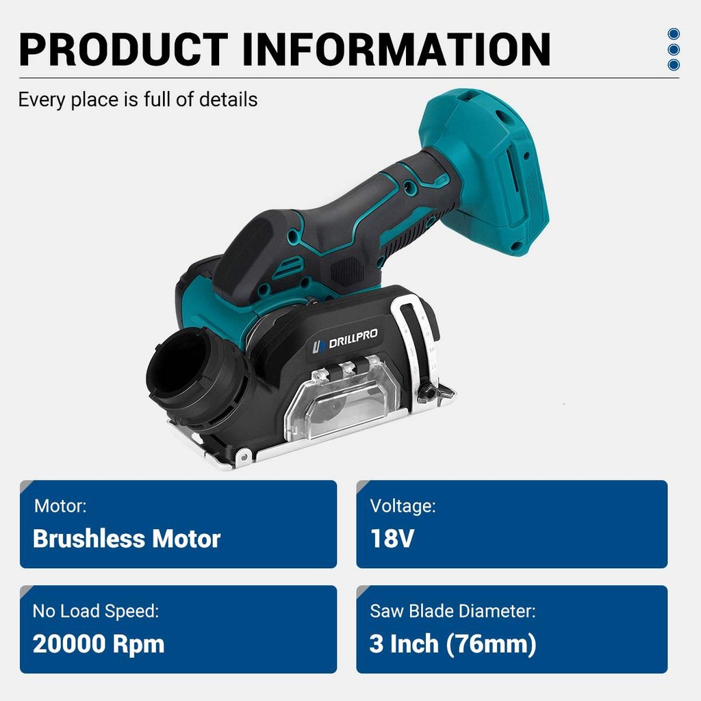 20000RPM Brushless Electric Circular Saw Multifunction Curved Cutting ...