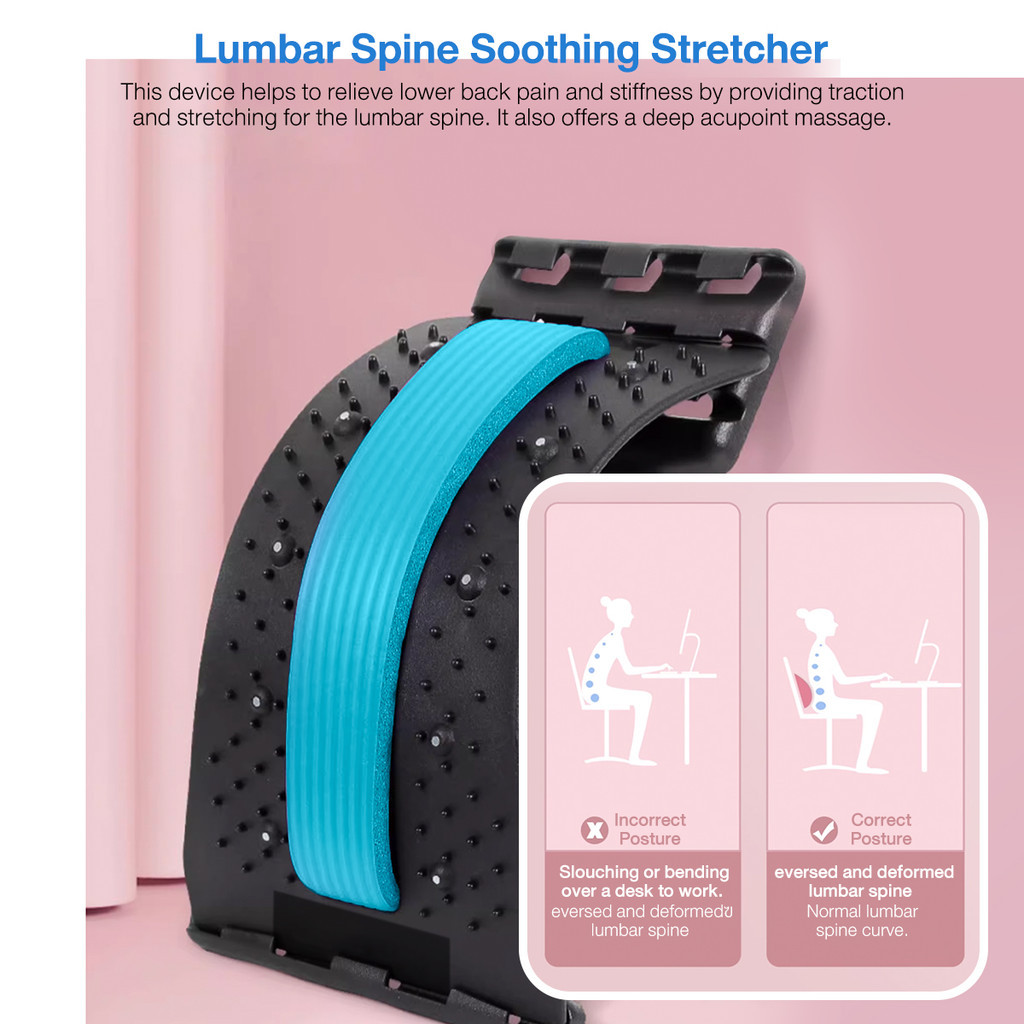 Lumbar Spine Protrusion Traction Device Back Pain Relief Adjustable ...
