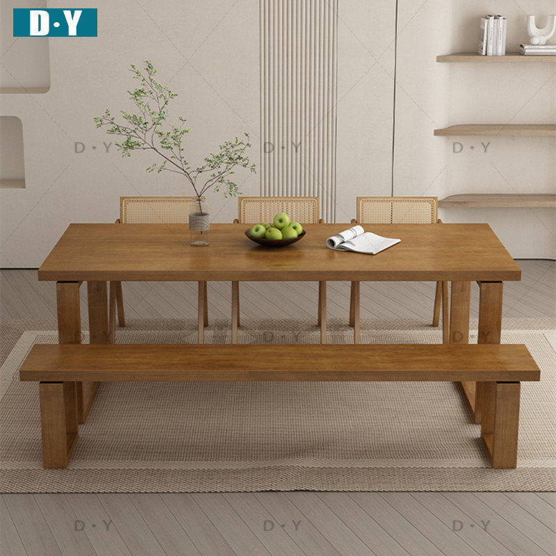DXY Solid Wood Computer Workbench Desk Conference Dining Chair Set ...
