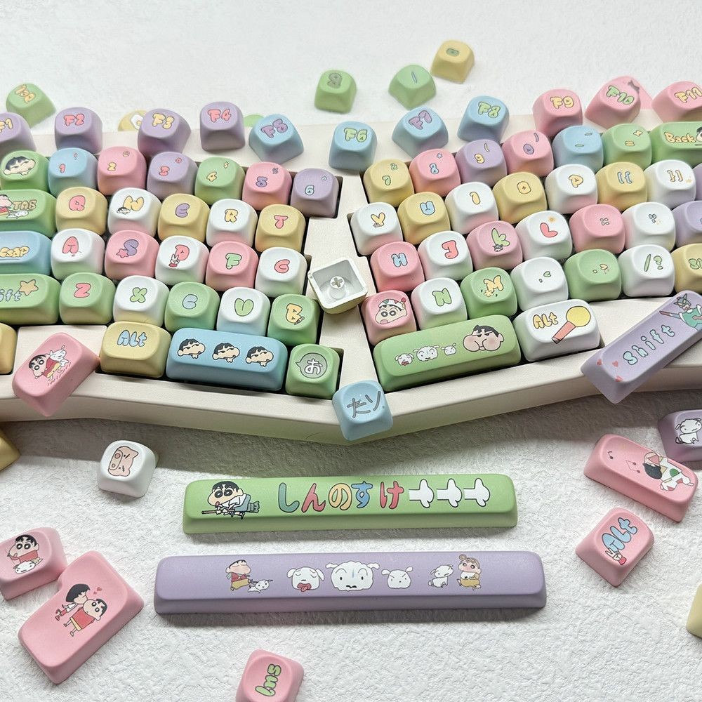 Crayon Shin Chan Keycaps MOA Height Anime Keyboard Keycaps PBT Material ...