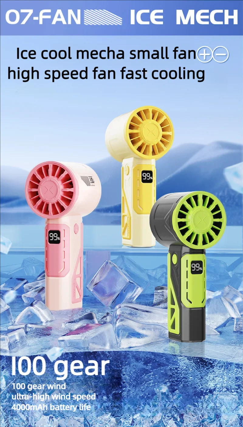 USB Hand Fan Creative Mecha Candy Color Mini Portable High Speed ...