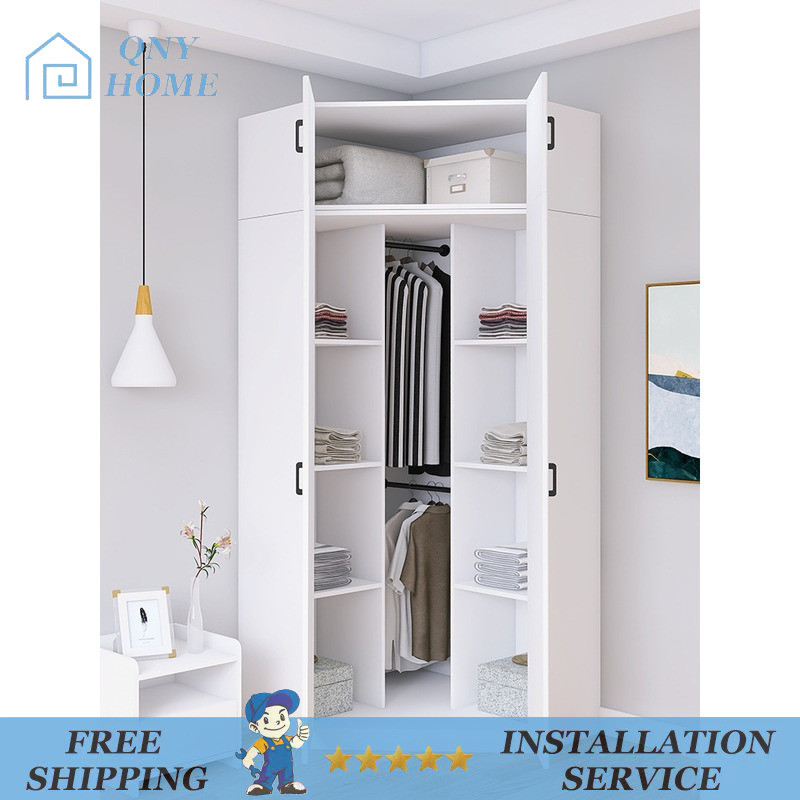 Corner Wardrobe Solid Wood 90 Degree Master Bedroom Corner L-shaped ...