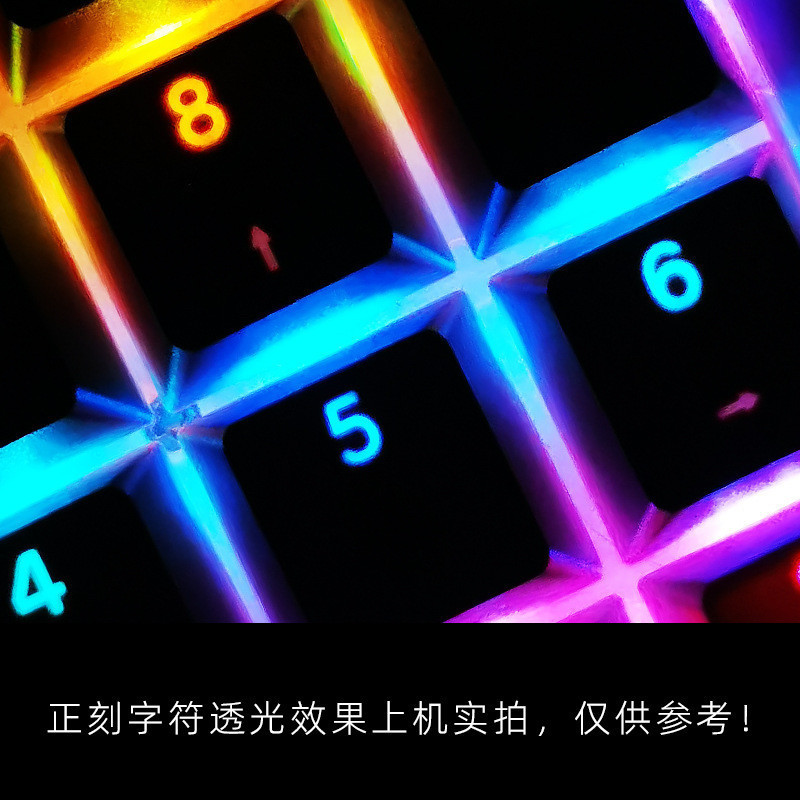 Red Black Gradient Front Carving Through Light Keycap Stabilizer 6.25u ...