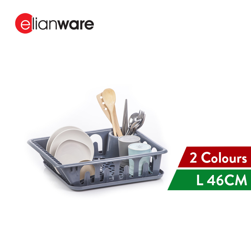 Elianware Marble Design Home Dish Rack Disk Drainer | Shopee Singapore