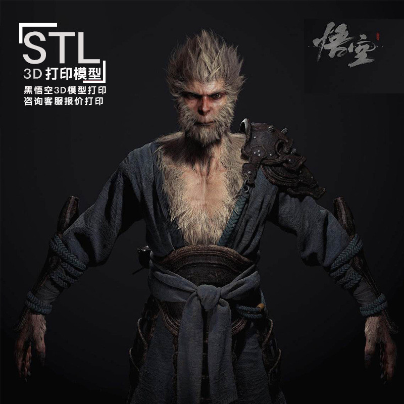 Black Myth Journey to the West Monkey King Monkey King 3D printing hand ...