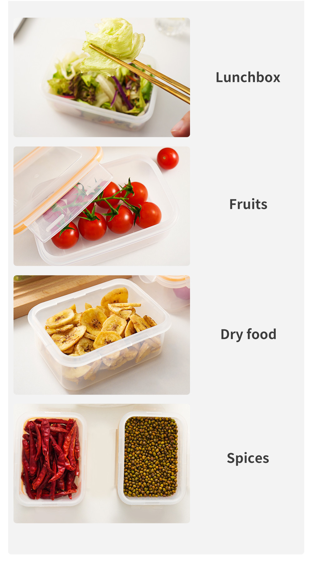 Simplus Food Storage Containers BPA Free Microwave Safe(450ML+900ML ...