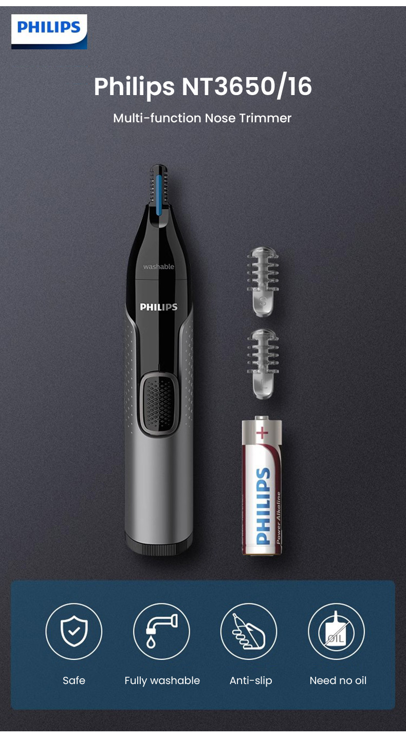 Philips Nose Trimmer NT3650/16 Ultimate Comfort without Pulling